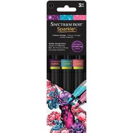 Spectrum Noir Sparkle Glitter Brush Pens 3/Pkg - Antique Vintage