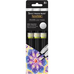 Spectrum Noir Sparkle Glitter Brush Pens 3/Pkg - Clear Overlay