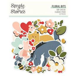 Spellbinders - Say Cheese Classic Pooh - Floral Bits & Pieces (by Simple Stories) SS23923