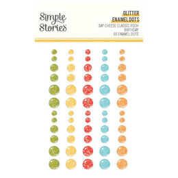 Spellbinders - Say Cheese Classic Pooh Birthday - Glitter Enamel Dots (by Simple Stories) SS24813