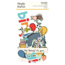 Spellbinders - Say Cheese Classic Pooh Birthday - Simple Pages Page Pieces (by Simple Stories) SS24814