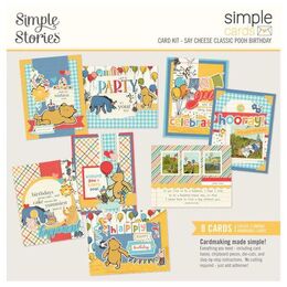 Spellbinders - Say Cheese Classic Pooh Birthday - Simple Cards Card Kit (by Simple Stories) SS24815