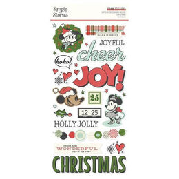 Spellbinders - Say Cheese Classic Mouse Christmas - Foam Stickers (by Simple Stories) SS25211