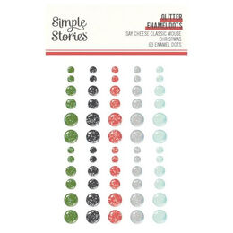 Spellbinders - Say Cheese Classic Mouse Christmas - Glitter Enamel Dots (by Simple Stories) SS25213