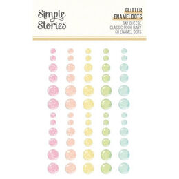 Spellbinders - Say Cheese Classic Pooh - Baby Glitter Enamel Dots (by Simple Stories) SS25833