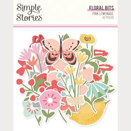 Spellbinders - Pink Lemonade Floral Bits & Pieces (by Simple Stories) SS26321