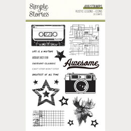 Spellbinders - Rustic Legend Icons Clear Stamp Set (by Simple Stories) SS26617