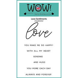 Wow! Embossing Clear Stamp (A7) - Love Sentiments (by Verity Biddlecombe)