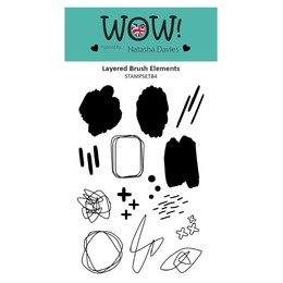 Wow! Embossing Clear Stamps (A6) - Layered Brush Elements (by Natasha Davies)