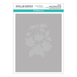 Spellbinders Stencil - Layered Magical Fuchsia (Five Sheets) by Alex Syberia STN-127