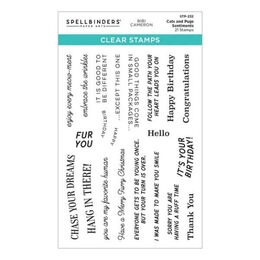 Spellbinders Clear Stamps - Bibi's Cats and Pugs Collection - Cats and Pugs Sentiments (by Bibi Cameron) STP-232