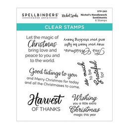 Spellbinders Clear Stamps - Nichol's Needlework Collection - Nichol's Needlework Sentiments (by Nichol Spohr) STP-240