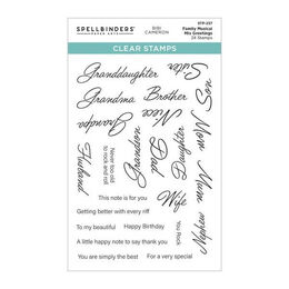 Spellbinders Clear Stamps - Bibi's Musical Notes Collection - Family Musical Mix Greetings (by Bibi Cameron) STP-257
