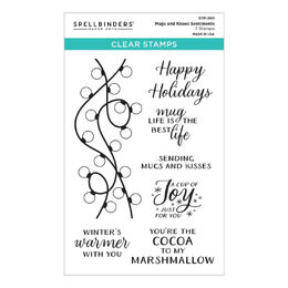 Spellbinders Clear Stamps - Mugs and Kisses Sentiments STP-260