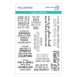 Spellbinders Clear Stamps - Birthday Laughs Sentiments STP-264