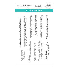 Spellbinders Clear Stamps - Sugared Expressions (by Tina Smith) STP-267