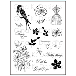 Gina K Designs Clear Stamps - Spring Blessings