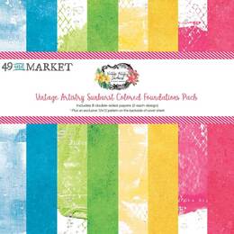49 And Market Colored Foundations Collection Pack 12"X12" - Vintage Artistry Sunburst