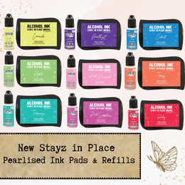 Stayz in Place Pearlised Alcohol Ink and Reinker Set Choose from 9 new colours