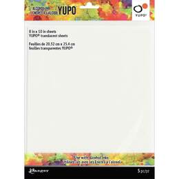 Tim Holtz Alcohol Ink Translucent Yupo Paper 104lb 5/Pkg (8"x10") TAC69751