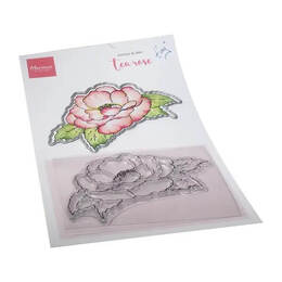 Marianne Design Clear Stamps & Dies - Tiny's Flower - Tea rose TC0891