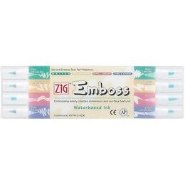 Kuretake Zig Emboss Assortment 4PC Marker TC/4V 