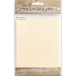 Tim Holtz Distress Mixed Media HEAVYSTOCK 4.25" x 5.5" 20/Pkg TDA53835