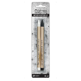 Tim Holtz Distress Pencil 2Pk - Picket Fence, Black Soot TDH83573