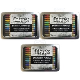 Tim Holtz Distress Watercolour Pencils Bundle Set 1, 2, 3