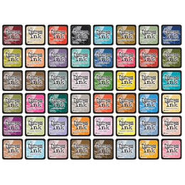 Tim Holtz Distress Mini Ink Pad 1" x 1" over 60 colours