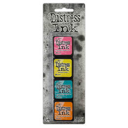 Tim Holtz Distress Mini Ink Pads 4/Pkg - Kit 1 TDPK40316