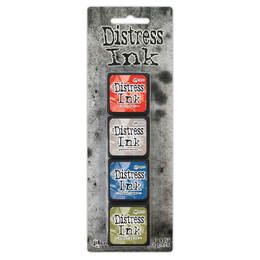Tim Holtz Distress Mini Ink Pads 4/Pkg - Kit 5 TDPK40354