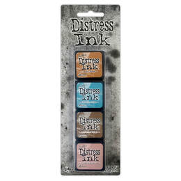 Tim Holtz Distress Mini Ink Pads 4/Pkg - Kit 6 TDPK40361