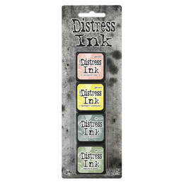Tim Holtz Distress Mini Ink Pads 4/Pkg - Kit 10 TDPK40408