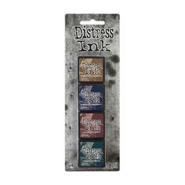 Tim Holtz Distress Mini Ink Pads 4/Pkg - Kit 12 TDPK40422