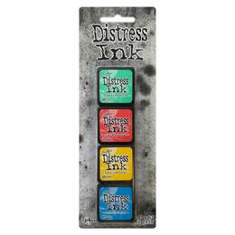 Tim Holtz Distress Mini Ink Pads 4/Pkg - Kit 13 TDPK46738