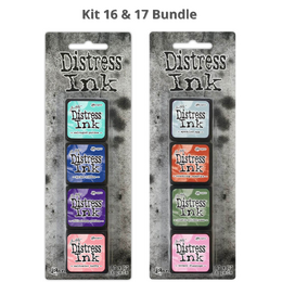 Kit 4 Distress Archival Mini Ink Pads - Tim Holtz
