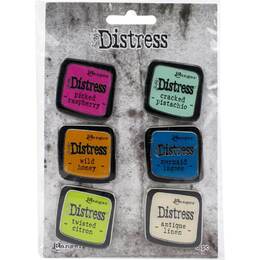 Tim Holtz Distress Enamel Collector Pin Set 6/Pkg - Set 1