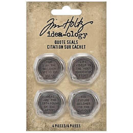 Tim Holtz Idea-Ology - Metal Quote Seals (4/Pkg) TH94236