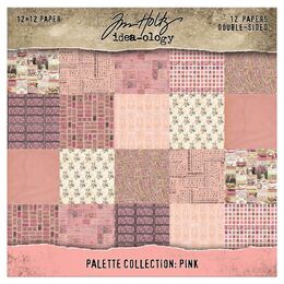 Tim Holtz-Advantus Idea-ology Double- Sided Cardstock 12"X12" 12/Pkg - Palette Collection: Pink TH94455