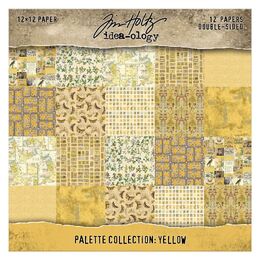 Tim Holtz-Advantus Idea-ology Double- Sided Cardstock 12"X12" 12/Pkg - Palette Collection: Yellow TH94458