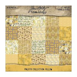 Tim Holtz-Advantus Idea-ology Double-Sided Cardstock 8"X8" 12/Pkg - Palette Collection: Yellow TH94472