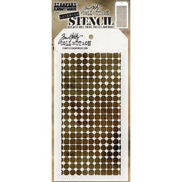 Tim Holtz Layering Stencil 4.125"X8.5" - Grid Dot THS083
