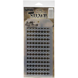 Tim Holtz Layering Stencil 4.125"x8.5" - Shifter Scallop THS128
