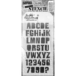 Tim Holtz Layering Stencil - Cut Out Alpha THS1G637