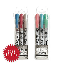 Tim Holtz Distress Christmas Pearlescent Crayons - Set #5 & #6