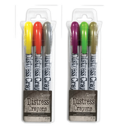 Tim Holtz Distress Pearl Crayons Halloween Set 3 & 4 Limited Edition