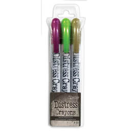 Tim Holtz Distress Halloween Pearlescent Crayon Set #4 TSHK81128