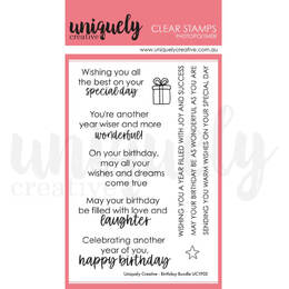 Uniquely Creative Clear Stamps - Birthday Bundle