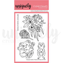 Uniquely Creative Clear Stamps - Peonies & Proteas